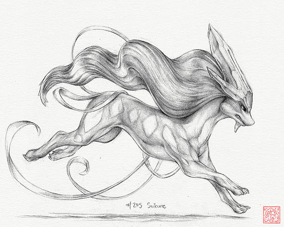 570x456 Suicune Embodies The Compassion Of A Pure Spring Of Water. It Runs