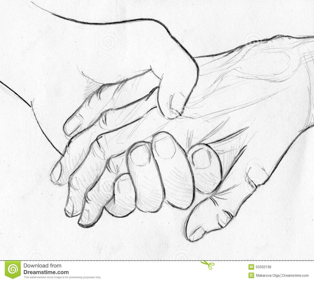 1300x1169 Holding Elderly Hand Pencil Sketch Drawn Two Hands One Young One