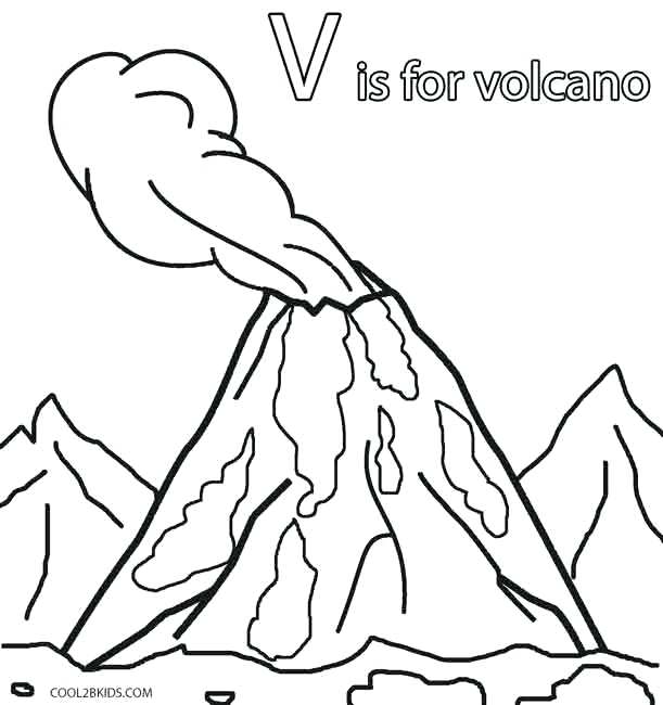 611x650 Volcano Coloring Page Adult Related Volcano Coloring Pages Item