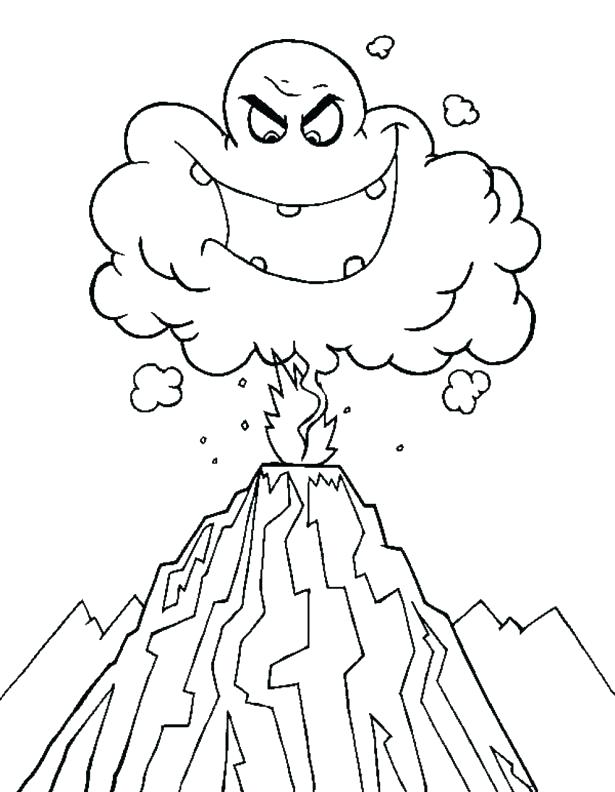 615x792 Volcano Coloring Page Click To See Printable Version Of Volcano