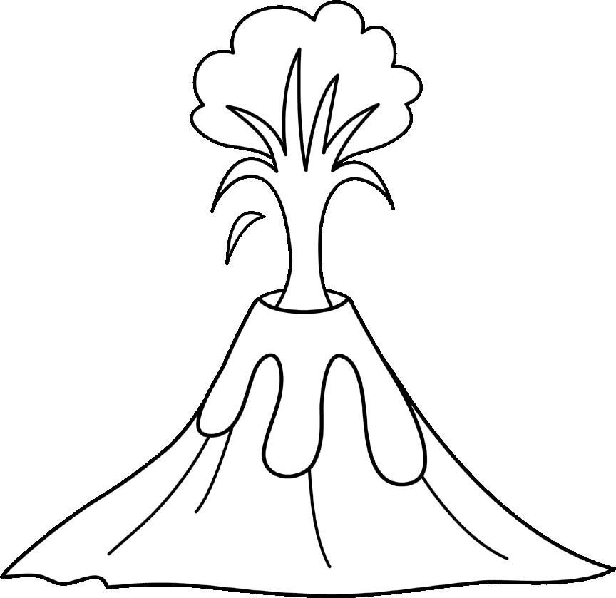 864x839 Clipart Of Volcano