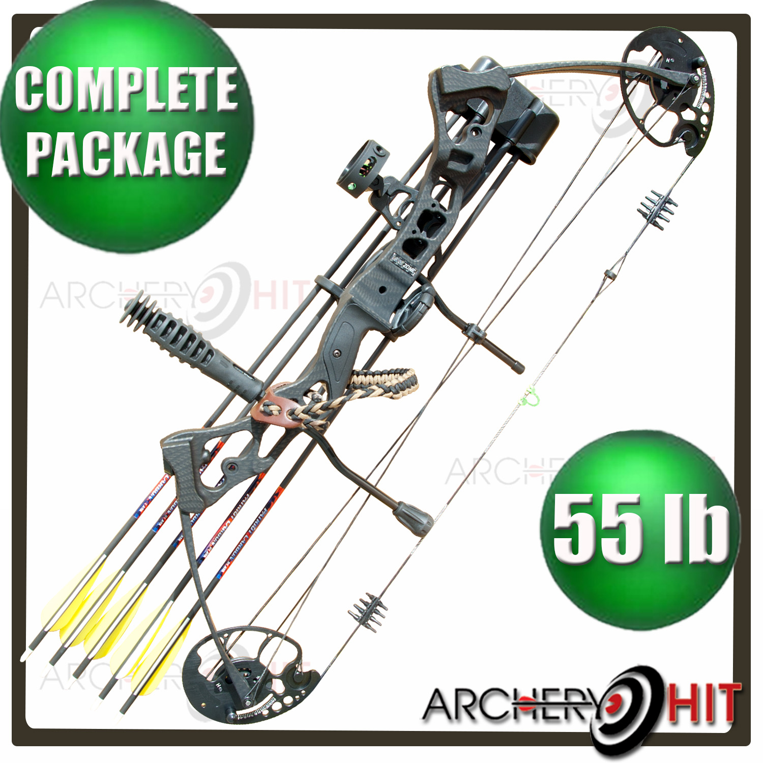 1500x1500 Compound Bow Vulture Carbon Black 55lb Compound Bow Rts