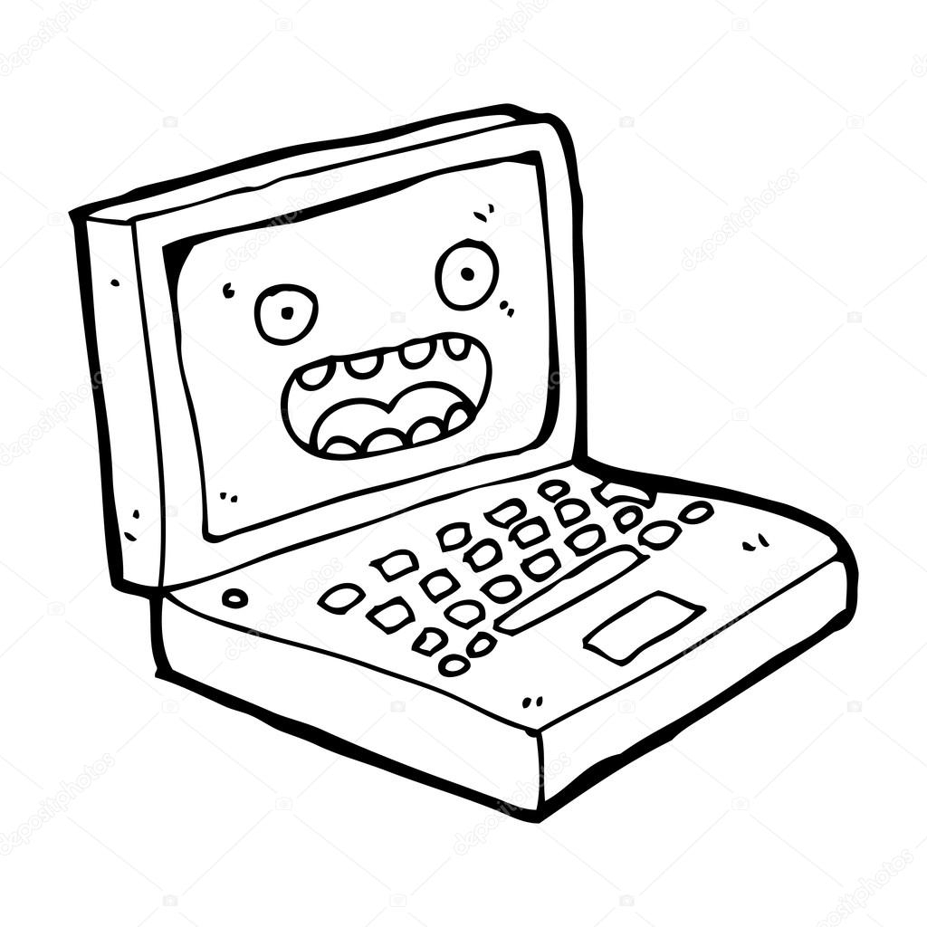 1024x1024 Computer Cartoon Drawing Computer Drawing Cartoon