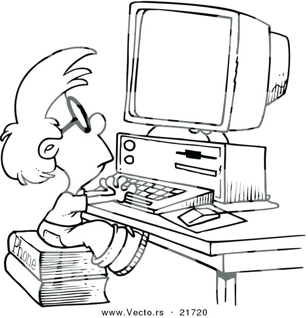 600x620 Idea Computer Coloring Pages Computer Coloring Pages