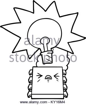 300x366 Cartoon Overheating Computer Chip Stock Vector Art Amp Illustration