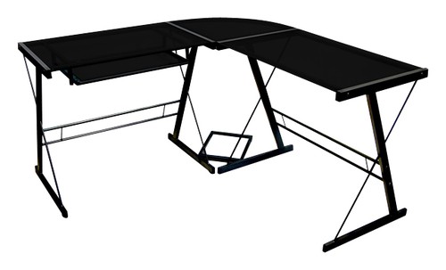 500x303 Walker Edison Soreno L Shape Computer Desk With Sliding Keyboard