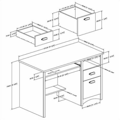 Computer Desk Drawing at GetDrawings | Free download