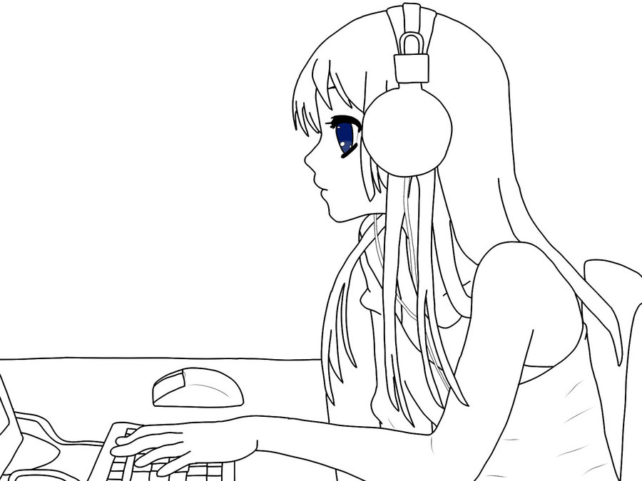 900x675 Girl On Computer