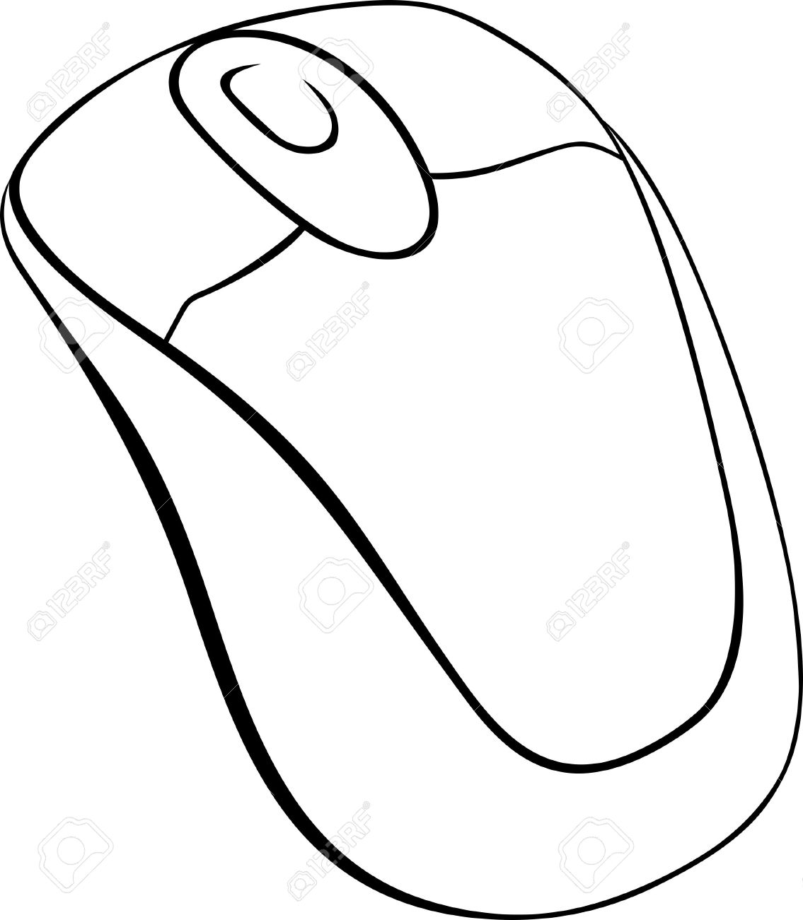 1135x1300 Computer Mouse On White Background Royalty Free Cliparts, Vectors