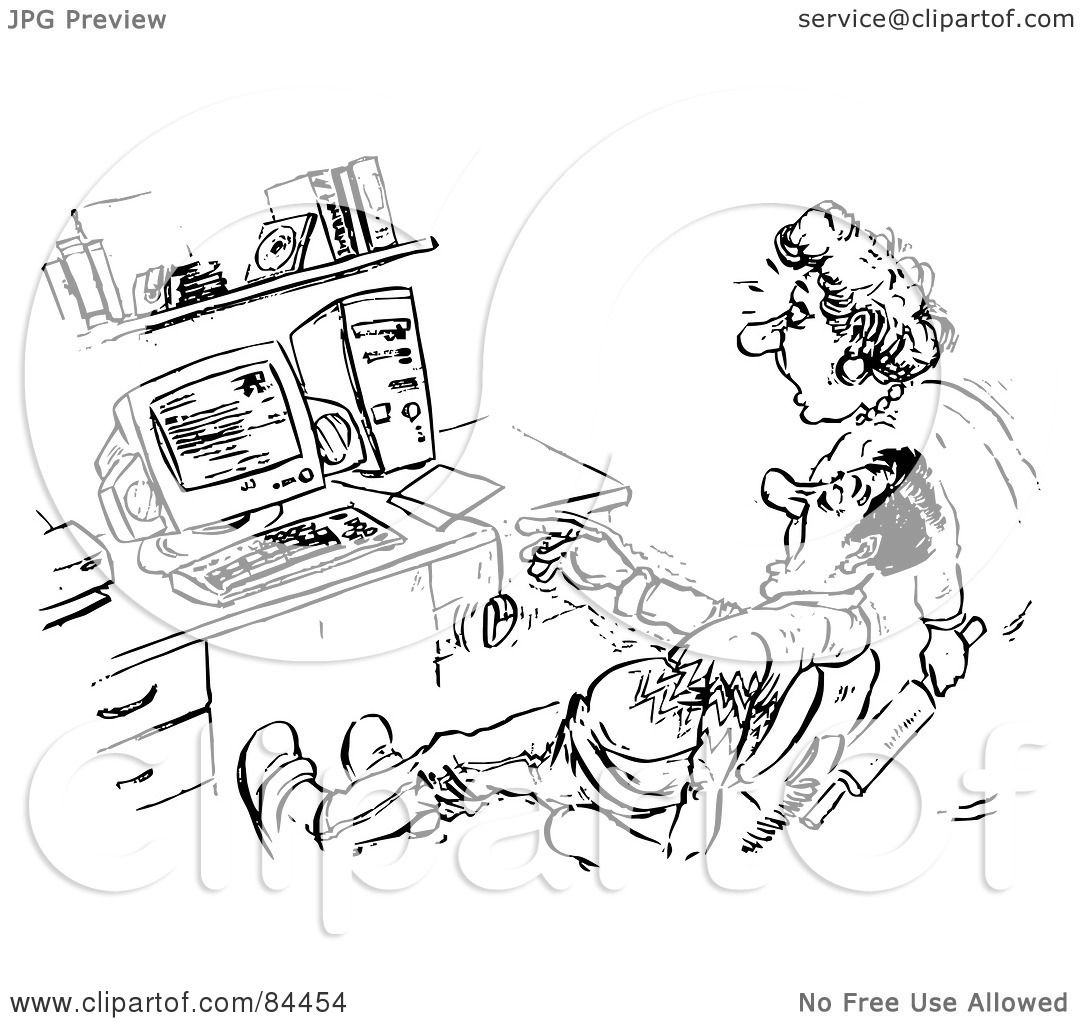 1080x1024 Royalty Free (Rf) Clipart Illustration Of A Black And White Sketch