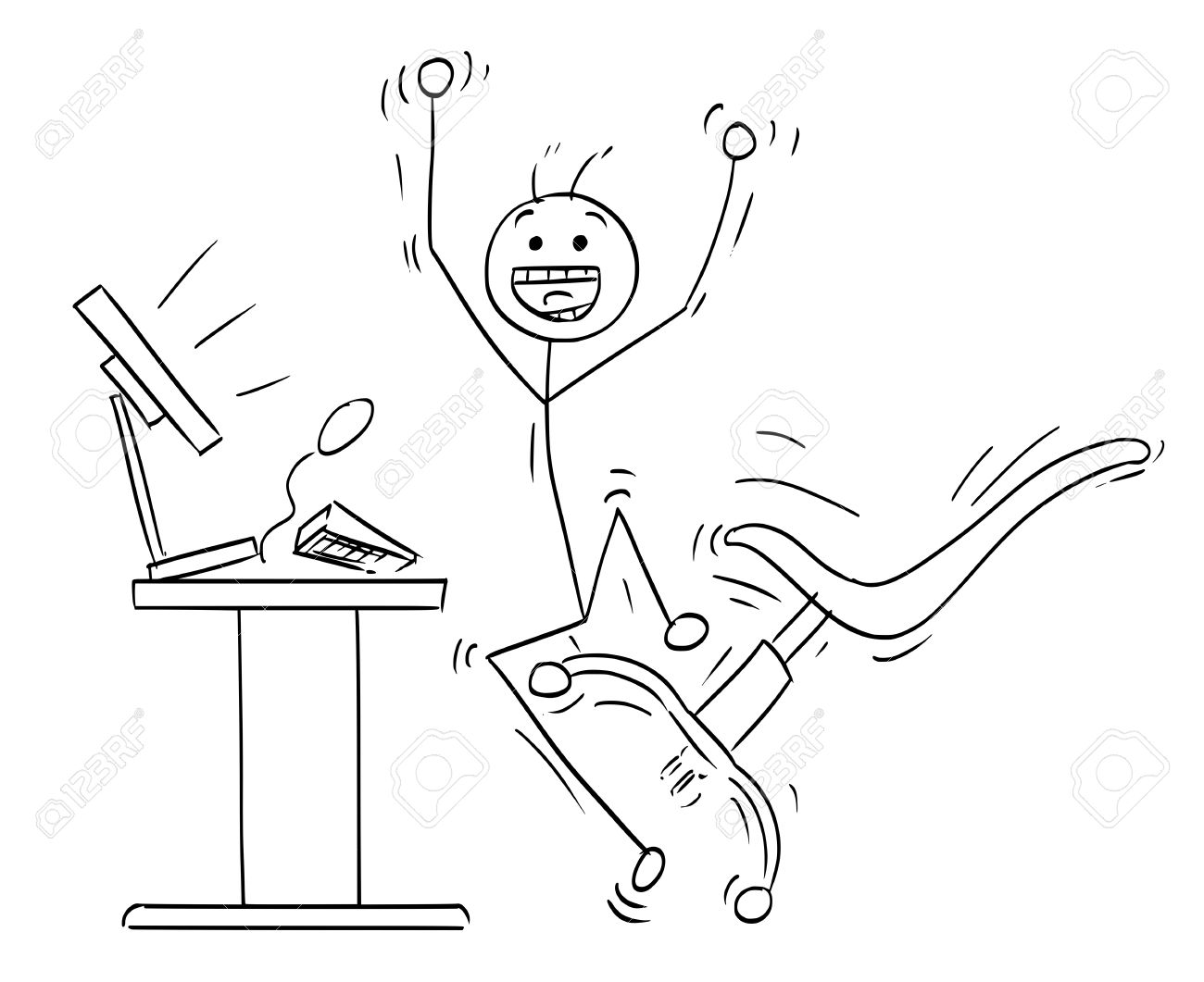 1300x1061 Cartoon Vector Stick Man Stickman Drawing Of Happy Man Jumping
