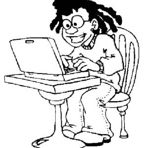 300x300 How To Draw A Computer Coloring Page Coloring Sun