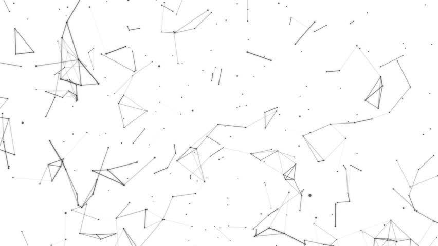 852x480 Black Particles Slowly Moving On A White Background. 3d Rendering