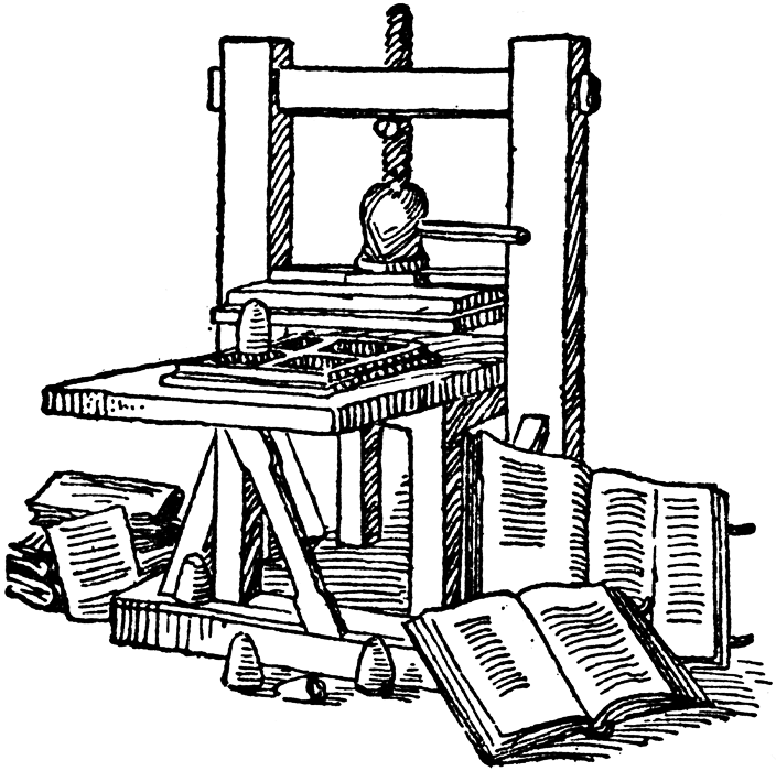 704x700 Gutenberg Bible Press