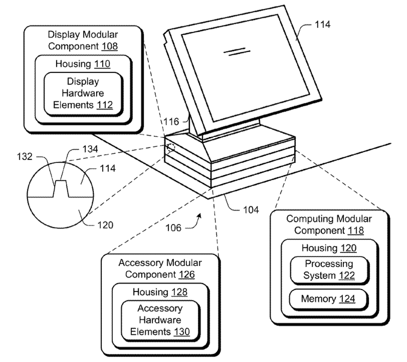 812x724 Microsoft Patents A Modular Pc With Stackable Components Venturebeat