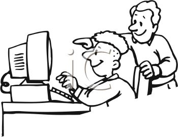 350x270 Computer Lab Clipart Black And White