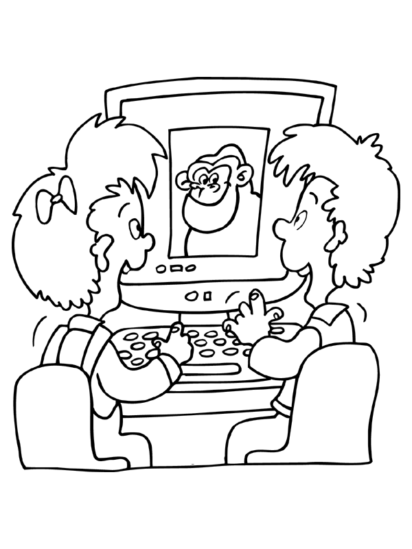 600x800 Computer Coloring Page