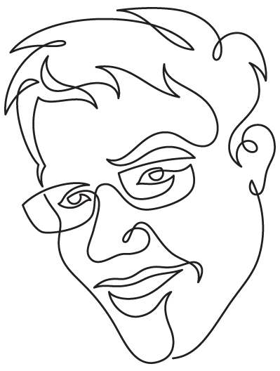 399x528 Drawn Computer Line Drawing