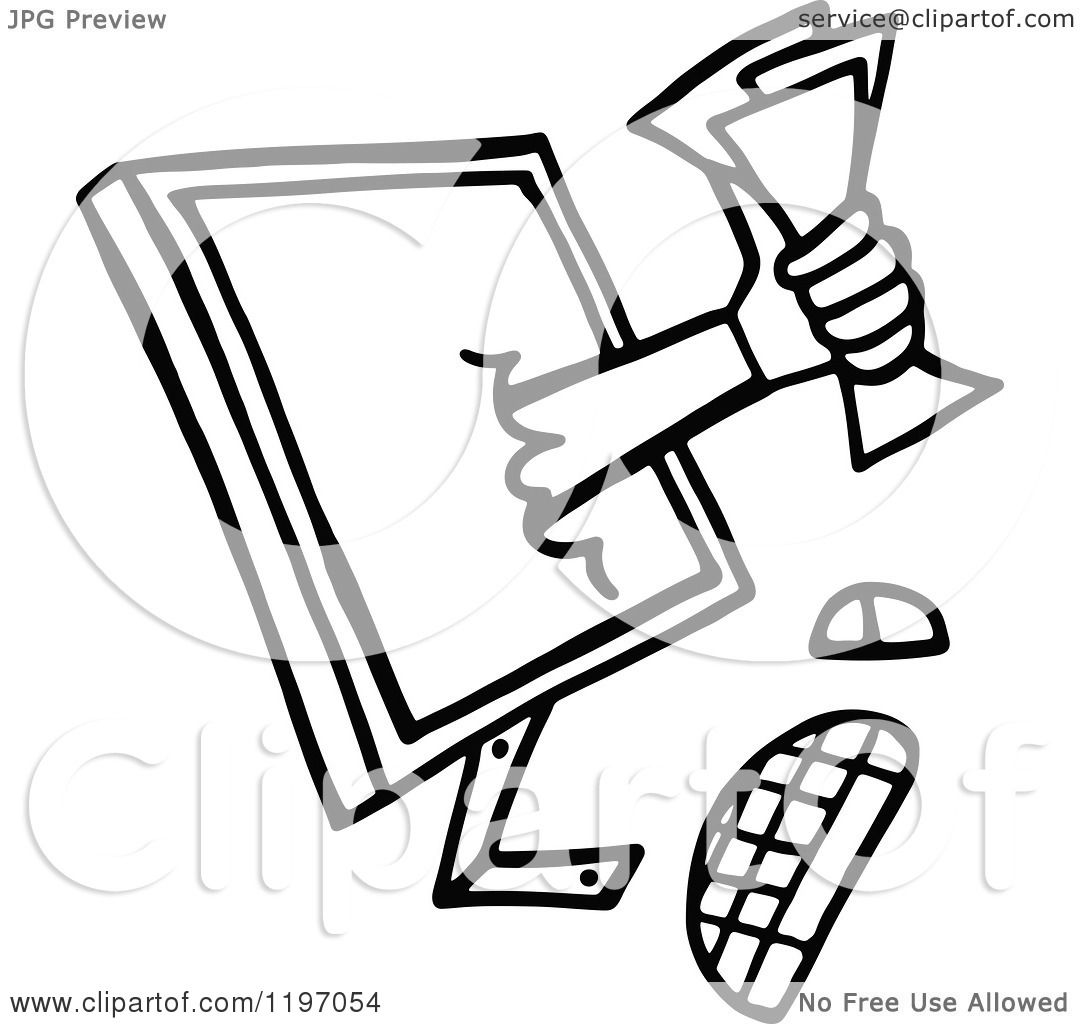 1080x1024 Clipart Of A Black And White Hand Holding Money Through A Computer
