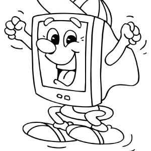 300x300 Daddy Working With Computer Coloring Page Coloring Sun