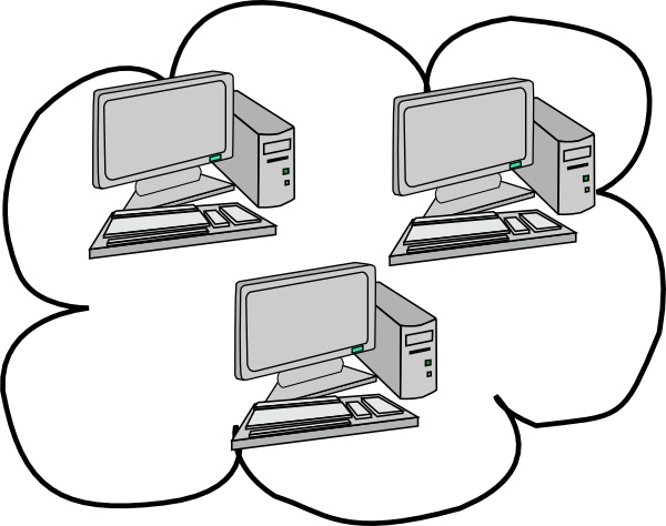 600x474 Network Cloud Computing Clip Art Free Vector In Open Office