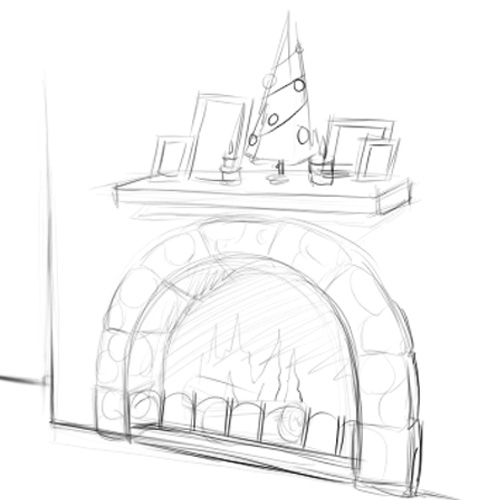 500x500 How To Draw A Fireplace 12 Steps (With Pictures)