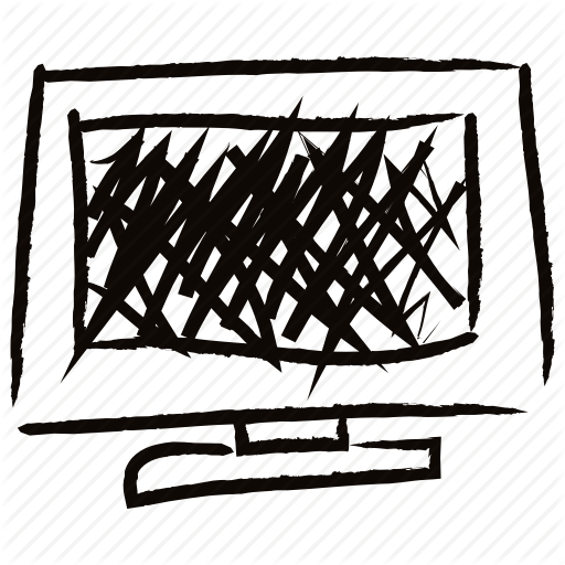 512x512 Computer, Drawn, Hand, Minimal, Monitor, Screen Icon Icon Search