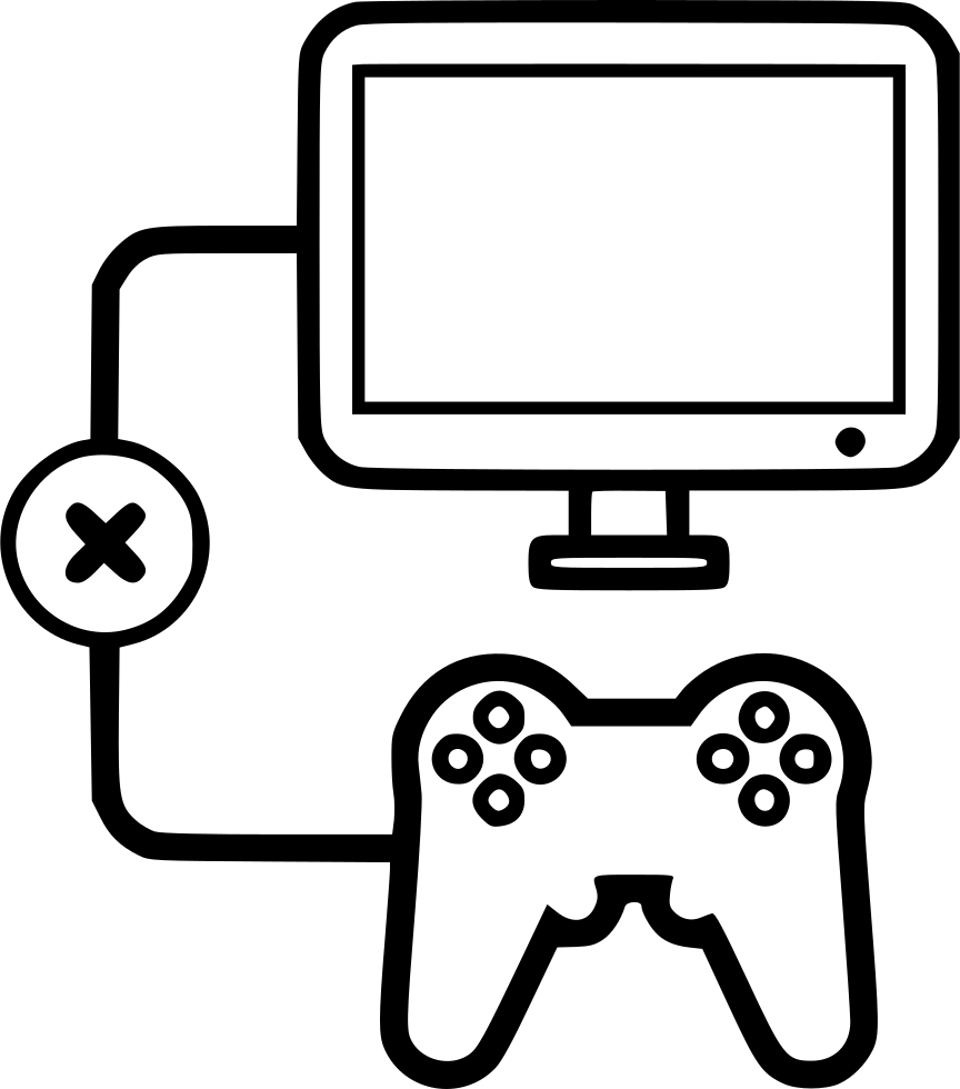864x980 Screen Computer Desktop Monitor Joystick Denied Controller Svg Png