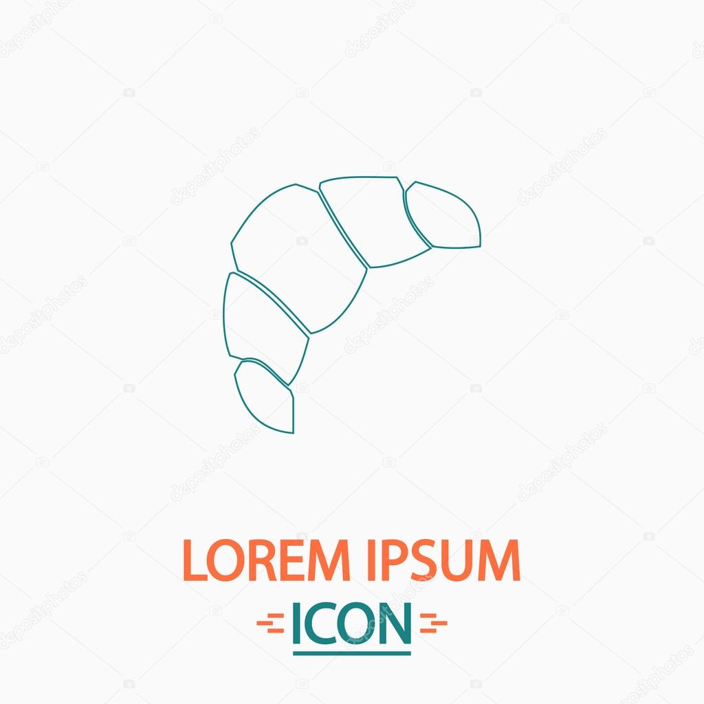 1024x1024 Croissant Computer Symbol Stock Vector Burntime555