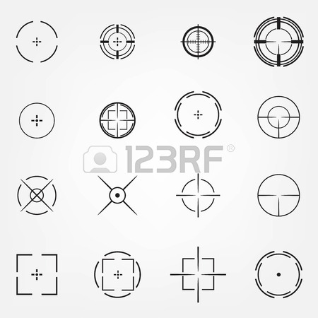 450x450 Crosshair Icons Set For Computer Games Shooters Or Original Mouse