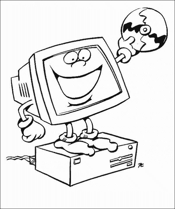 600x716 Computers Coloring Page 10