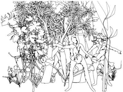 400x300 Adam And Eve, Harold Cohen (Drawing Generated By The Computer
