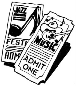 250x282 Concert Tickets Randal Birkey Illustration