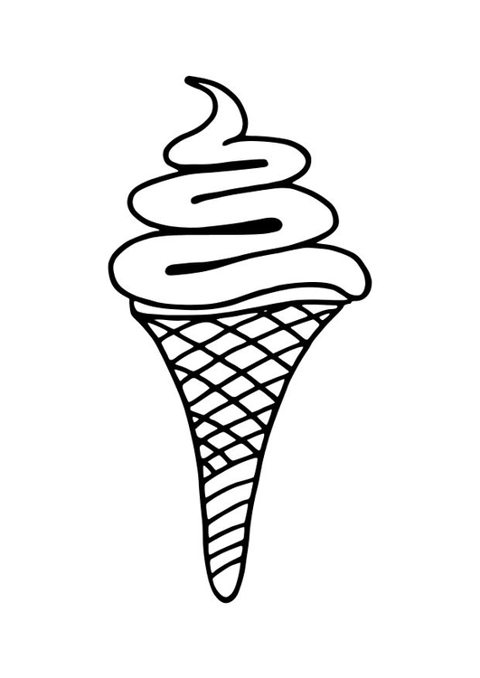 531x750 Coloring Page Soft Ice Cream Cone