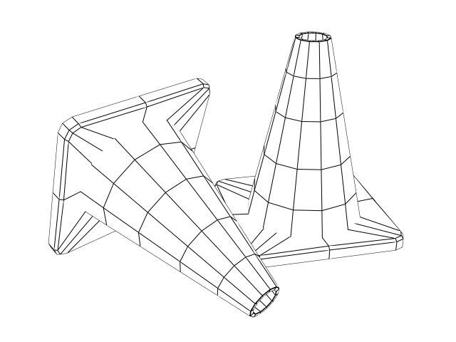 640x480 Traffic Cone 3d Model