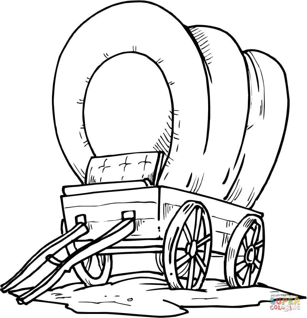981x1017 Wood Covered Wagon Coloring Page Free Printable Coloring Pages