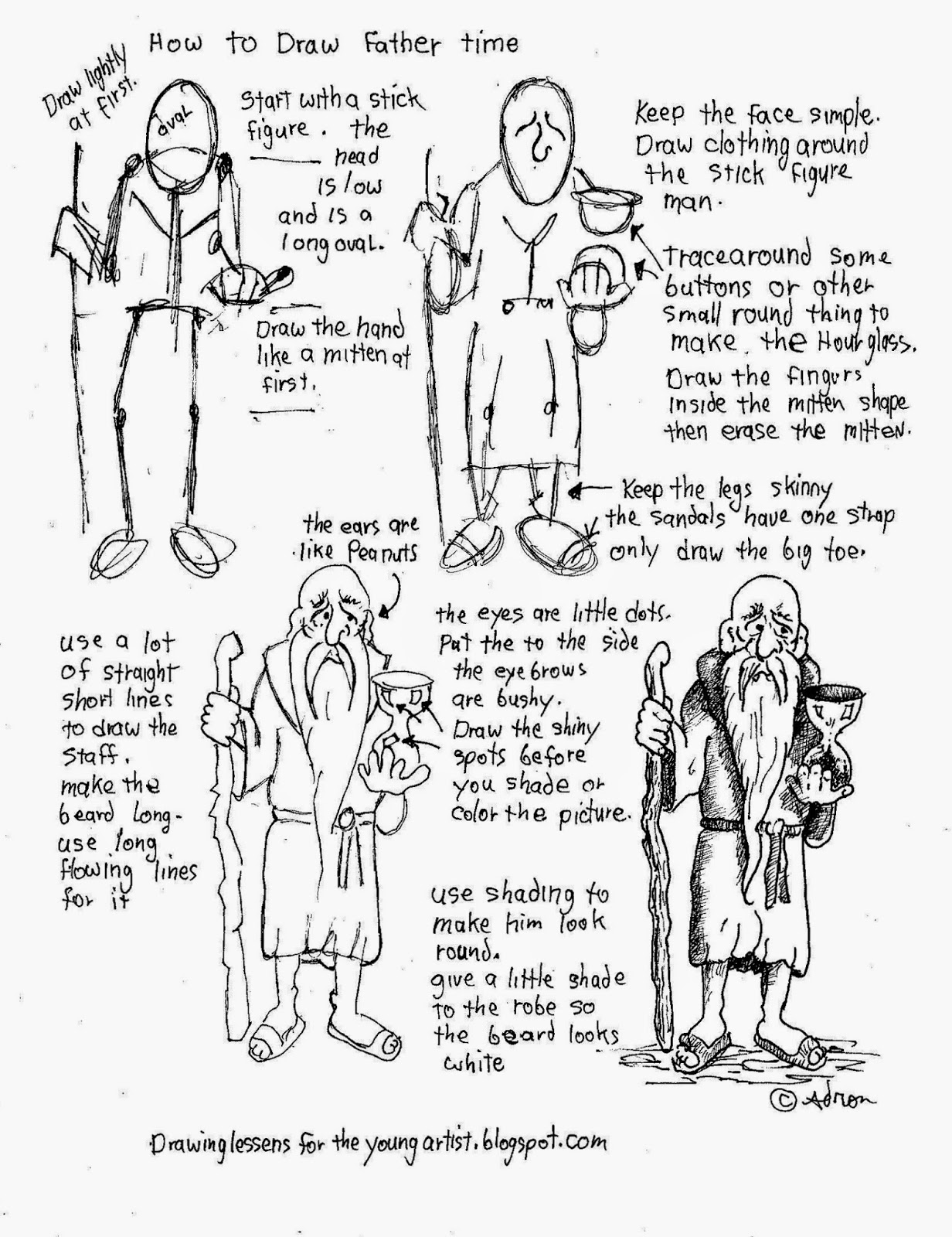 1232x1600 How To Draw Father Time Worksheet Art