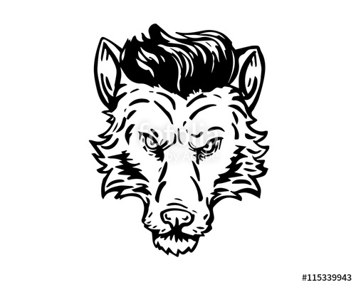 500x400 Vintage Black And White Hair Pomade Barber Shop Character