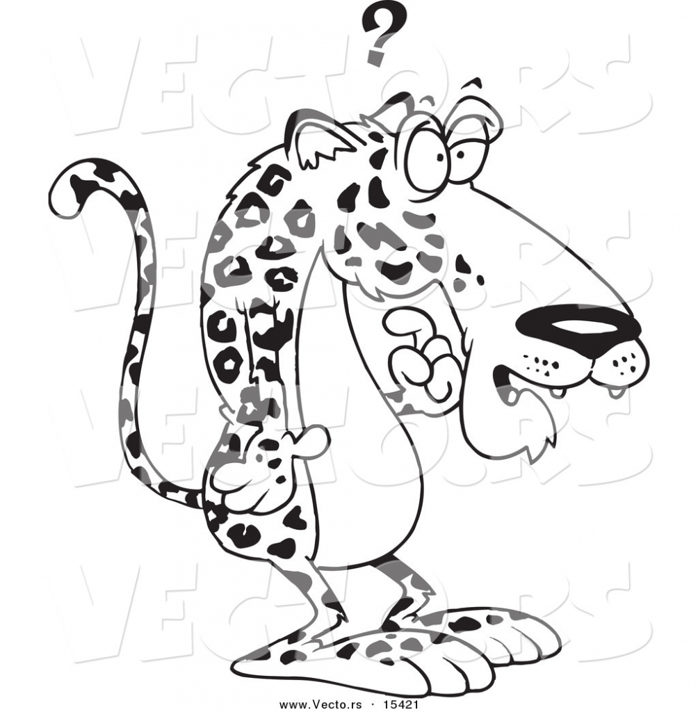 1004x1024 Cartoon Jaguar Drawing Vector Of A Cartoon Confused Jaguar