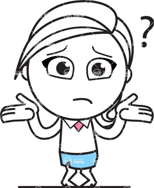 523x640 Vector Simple Lady Cartoon Character