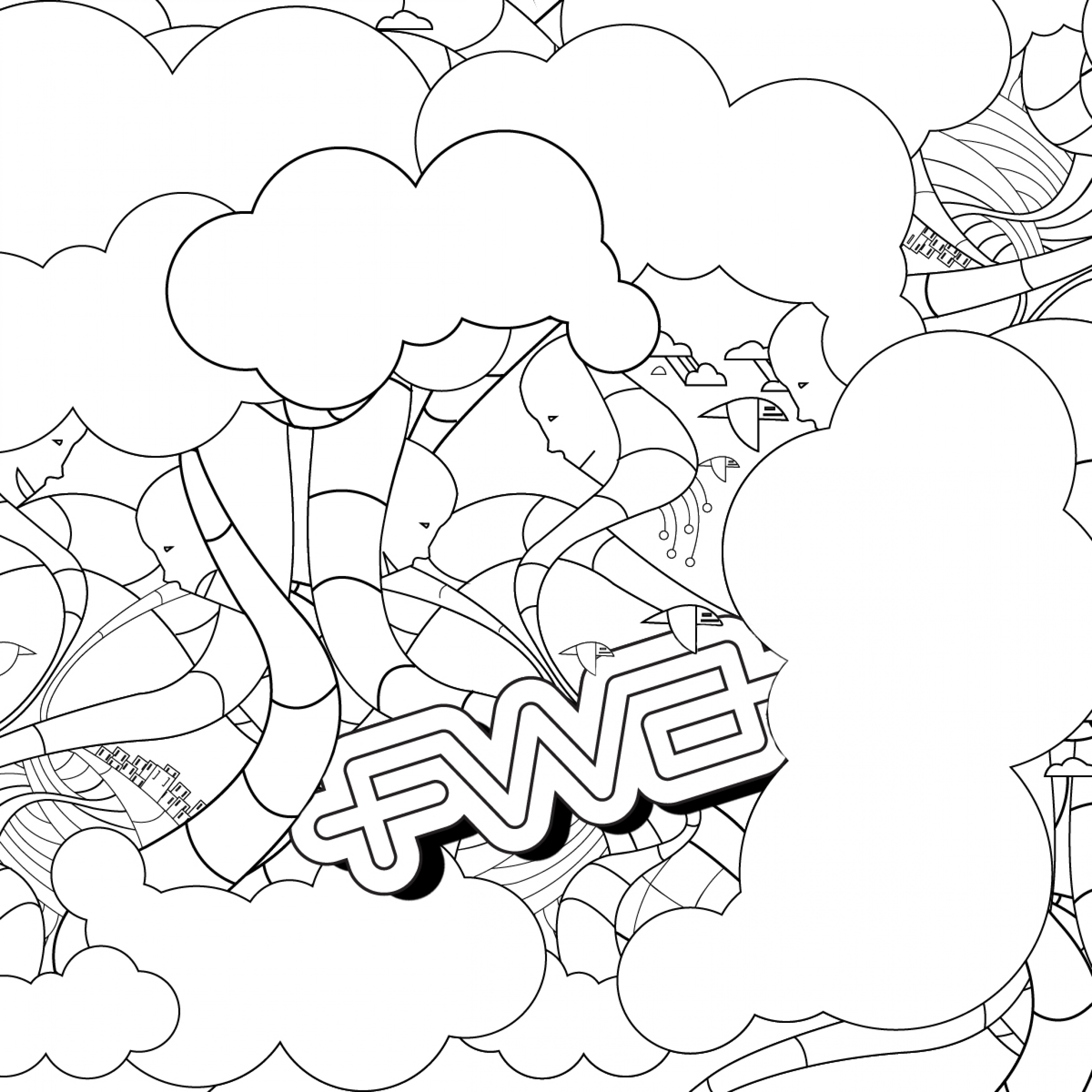 2732x2732 Download Wallpaper 2732x2732 Black, White, Drawing, Imagination