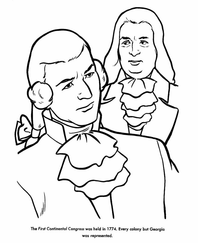 670x820 Usa Printables The Continental Congress Coloring Pages