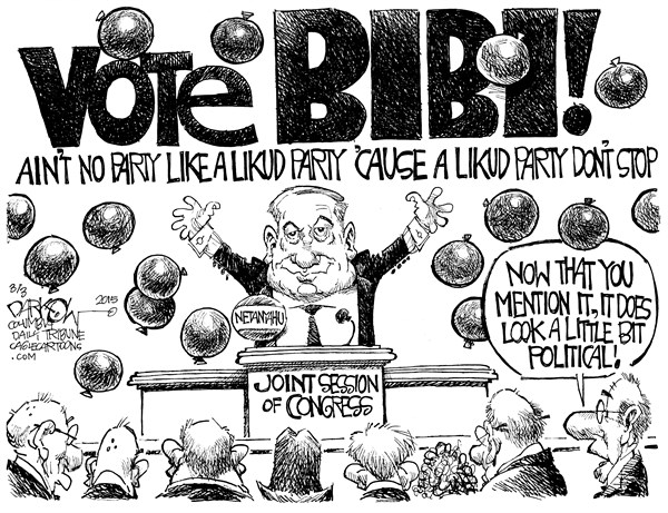 600x461 Bibi In The House John Darkow,columbia Daily Tribune, Missouri