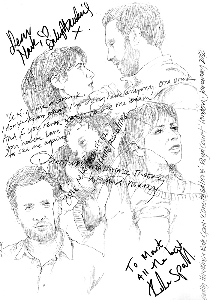 710x1000 Drawing Sally Hawkins And Rafe Spall In Constellations