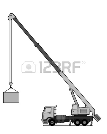 360x450 Tower Crane Vector Shape Isolated On White Background. Royalty