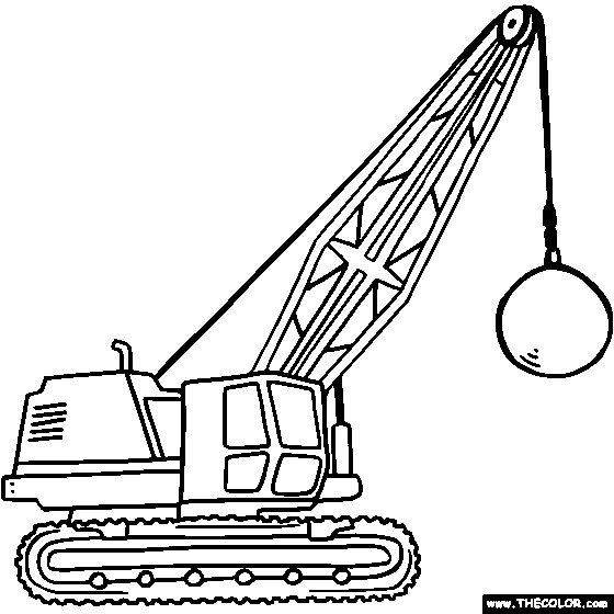 560x560 Wrecking Ball Crane Online Coloring Page Little Ones