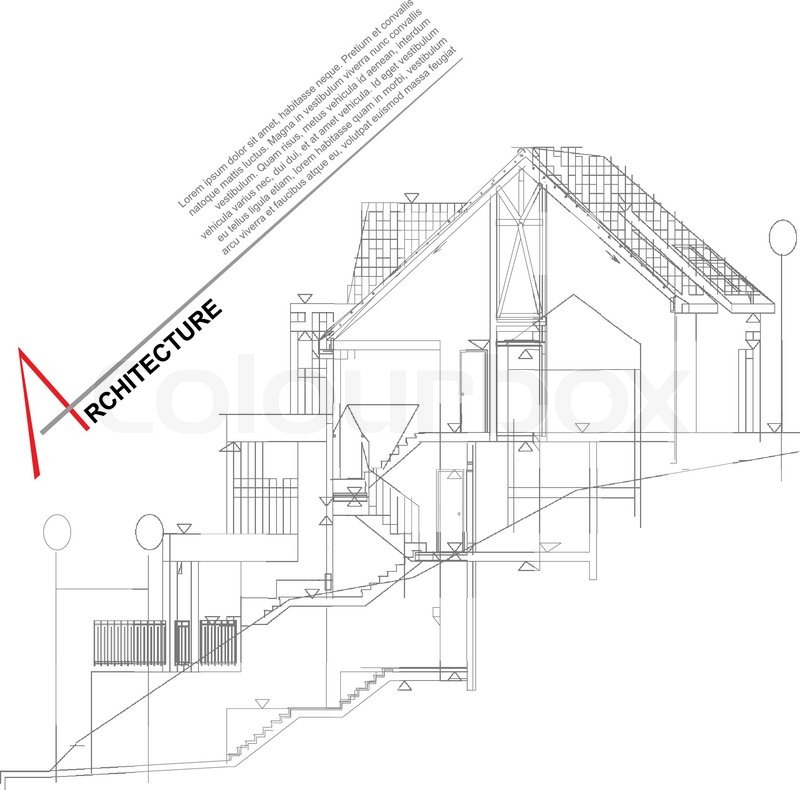 800x790 Architectural Background. Part Of Architectural Project