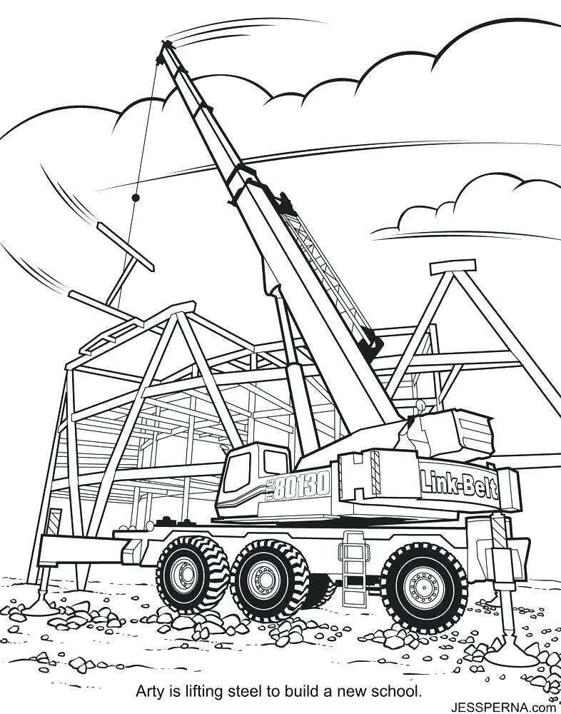 786x1000 Construction Coloring Pages Free Construction Worker Coloring