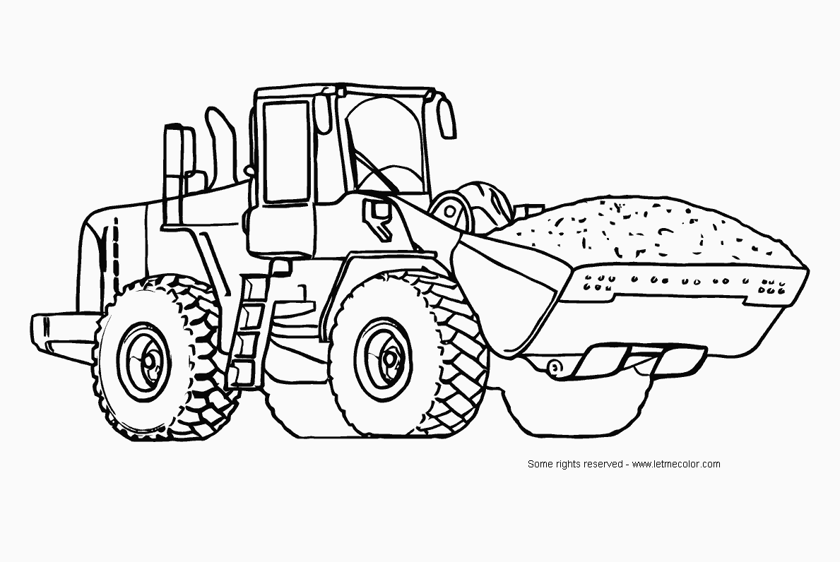 1189x796 Heavy Construction Equipment Wheel Loader Coloring Page Letmecolor