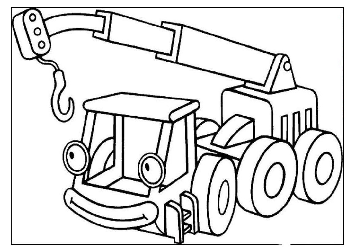 1169x826 Learn Colors With Construction Truck Cranes Coloring Pages